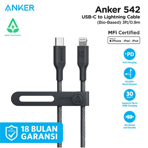 A80B5 ANKER 3FT 542 USB-C TO LIGHTNING CABLE (BRAIDED)