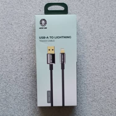 GNTPTGHATLBK GREEN LION 3A 1M USB-A TO LIGHTNING TOUCH CABLE